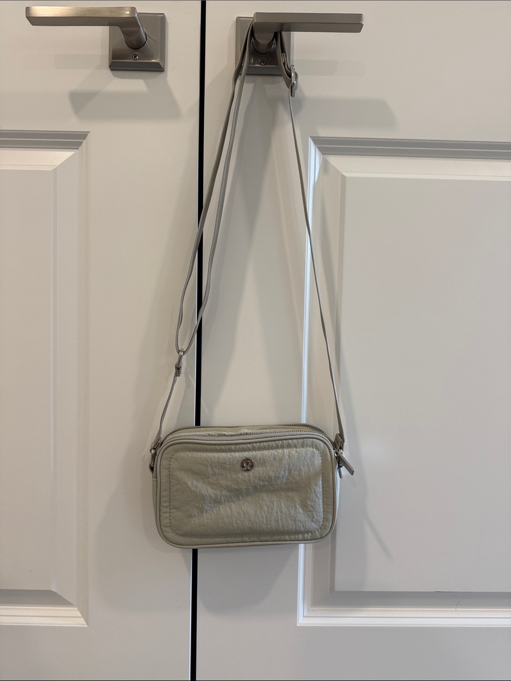 lululemon athletica Light Gray Crossbody Bag with Adjustable Strap